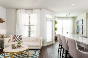 Stella at Riverstone living room and kitchen